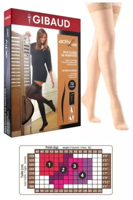 Gibaud Activline Support Stockings 70 Deniers Bronze