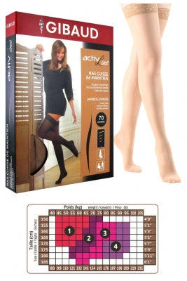 Gibaud Activline Support Stockings 70 Deniers Bronze