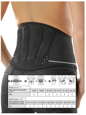 Gibaud Lombogib Underwear Lumbar Belt Black 21Cm