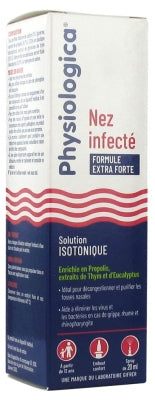 Gifrer Physiologica Isotonic Solution Infected Nose Extra Forte Formula Spray 20Ml