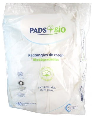 Gilbert Organic Pads 180 Cotton Rectangles 8 X 10Cm