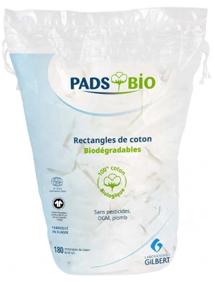Gilbert Organic Pads 180 Cotton Rectangles 8 X 10Cm