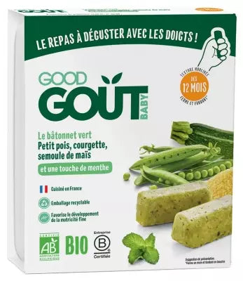 Good Goût The Green Stick Peas Zucchini Corn Semolina From 12 Months Organoc 6 Sticks