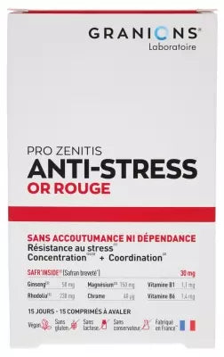 Granions Anti Stress Red Gold 15 Tablets