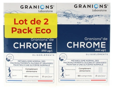 Granions Chromium 250µg 2 X 60 Tablets