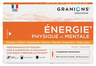 Granions Physical And Mental Energy 30 Ampoules