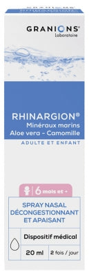 Granions Rhinargion Decongestant And Soothing Nasal Spray 20Ml