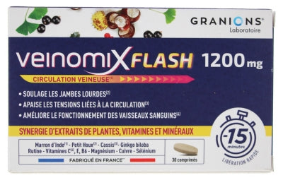 Granions Veinomix Flash 1200Mg 30 Tablets