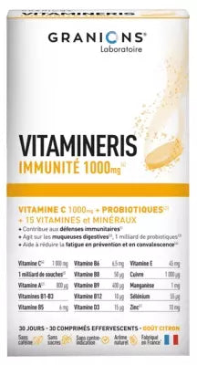 Granions Vitamineris Immunity 1000Mg 30 Effervescent Tablets