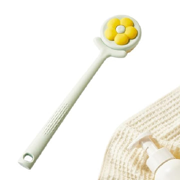 Scrub Brush with Long Handle, Back Rubbing Bath Brush, no Need for Human Soft Hair, Body Rubbing Mud, Bath Brush, Soft Exfoliation with Long Handle Improves Health and Beauty Skin
