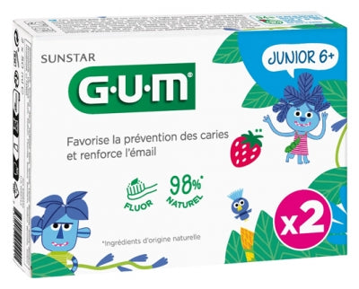 Gum Junior Toothpaste Gel 2 X 50 Ml