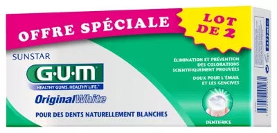 Gum Original White Toothpaste 2 X 75 Ml