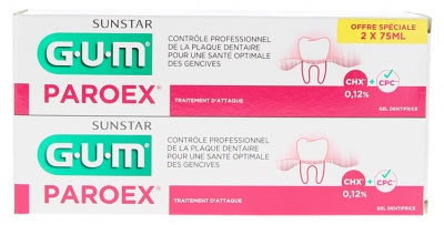 Gum Paroex Toothpaste Gel 2 X 75Ml