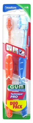 Gum Technique Pro Duo Pack 2 Medium Toothbrushes 1528