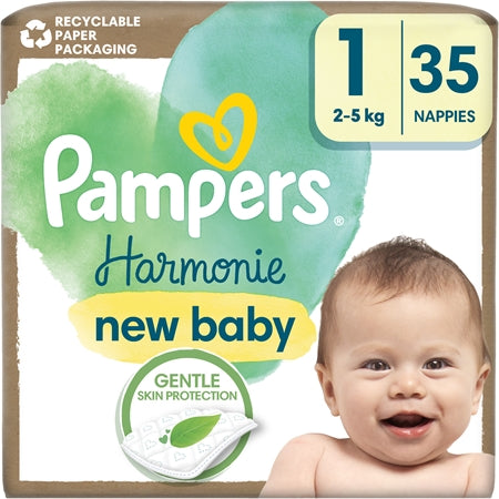 Pampers Harmonie Size 1 Disposable Nappies 