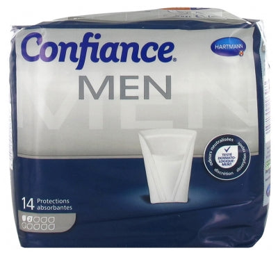 Hartmann Confidence Men 14 Absorbent Pads 2 Drops