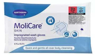 Hartmann Molicare Skin Impregnated Toilet Gloves 8 Gloves