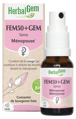 Herbalgem Fem50+Gem Menopause Spray Organic 15 Ml