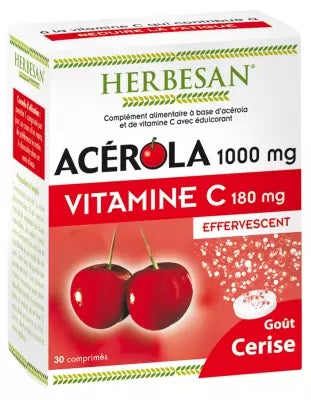 Herbesan Acerola 1000Mg Vitamin C 180Mg 30 Effervescent Tablets