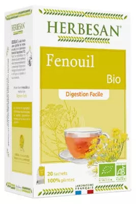 Herbesan Fennel Infusion Easy Digestion Organic 20 Sachets