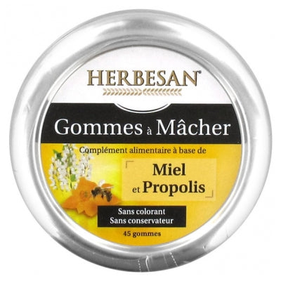 Herbesan Propolis Honey Gums To Chew 45 Gums