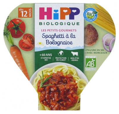 Hipp Les Petits Gourmets Bolognese Spaghetti Over 12 Months Organic 230G