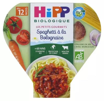 Hipp Les Petits Gourmets Bolognese Spaghetti Over 12 Months Organic 230G