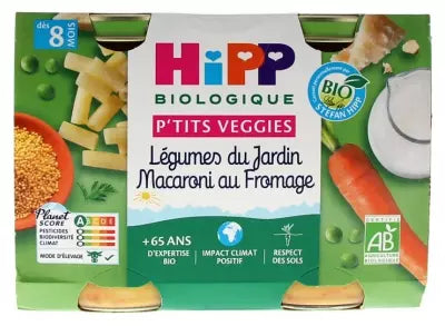 Hipp Lil' Veggies Garden Vegetables Macaroni And Cheese From 8 Months Organic 2 Pots