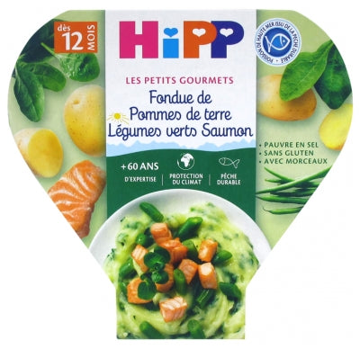 Hipp The Little Gourmets Potatoe Fondue Green Vegetables Salmon From 12 Months 230G