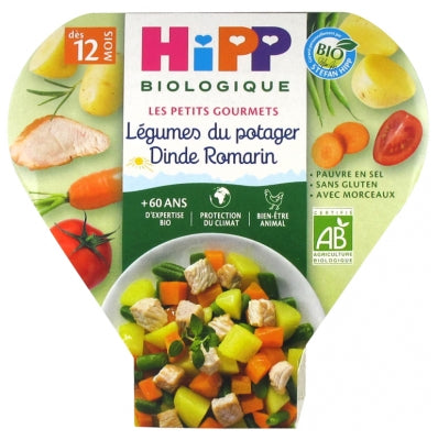 Hipp The Little Gourmets Garden Vegetables Turkey Rosemary From 12 Months Organic 230G