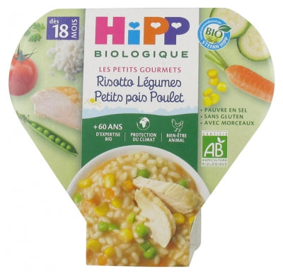 Hipp The Little Gourmets Risotto Vegetables Peas Chicken From 18 Months Organic 260G