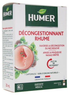 Humer Decongestant Cold Nasal Spray 20Ml