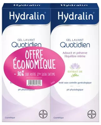 Hydralin Daily Cleansing Gel 2 X 400Ml 30% Off