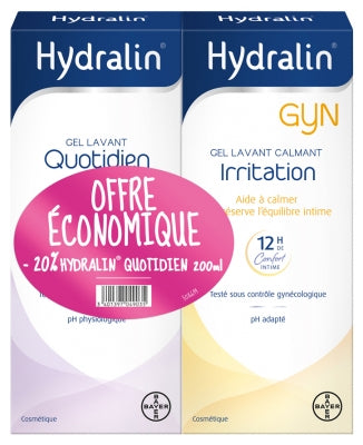 Hydralin Gyn Irritation Calming Cleansing Gel 200Ml + Daily Cleansing Gel 200Ml 20% Off