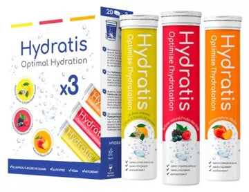 Hydratis Hydration Solution Set Of 3 Tubes Of 20 Effervescent Tablets