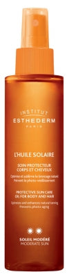 Institut Esthederm L'Huile Solaire Protective Sun Care Oil For Body And Hair Moderate Sun 150Ml
