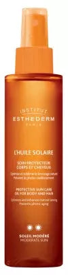Institut Esthederm L'Huile Solaire Protective Sun Care Oil For Body And Hair Moderate Sun 150Ml