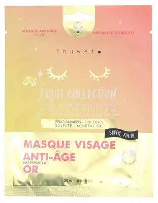 Inuwet Fruit Collection Anti-Aging Face Mask Gold 30 Ml