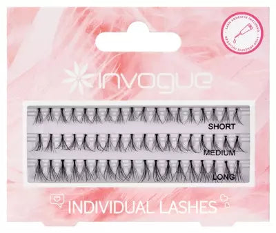 Invogue False Eyelashes Individual 3 Lengths 54 Units