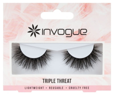 Invogue False Eyelashes Triple Threat 1 Pair