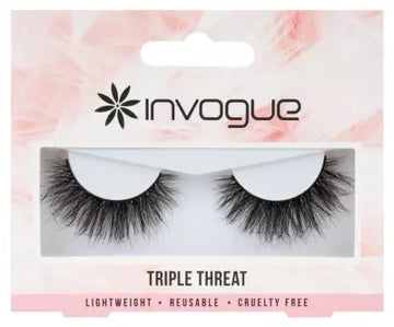 Invogue False Eyelashes Triple Threat 1 Pair
