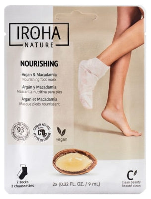 Iroha Nature Argan And Macadamia Nourishing Foot Mask 2 X 9Ml