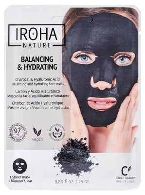 Iroha Nature Charcoal And Hyaluronic Acid Balancing Face Mask 23Ml