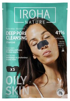 Iroha Nature Charcoal 5 Patches Nose