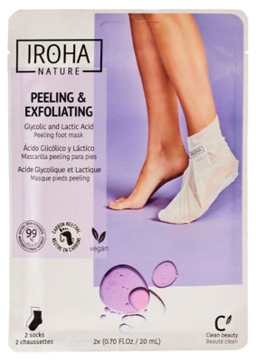 Iroha Nature Glycolic And Lactic Acid Peeling Foot Mask 2 X 20Ml