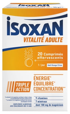 Isoxan Vitality Adult 20 Effervescent Tablets