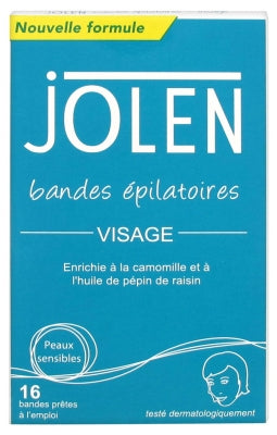 Jolen Facial Hair Removal Strips 16 Strips