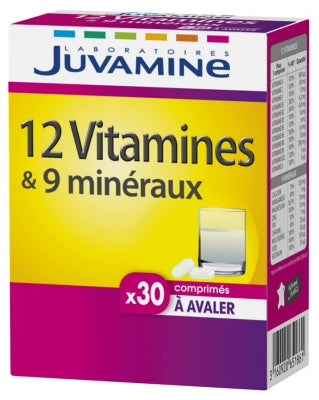 Juvamine 12 Vitamins & 9 Minerals 30 Tablets