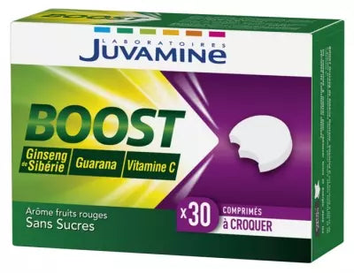 Juvamine Boost Ginseng Guarana Vitamin C 30 Tablets To Crunch