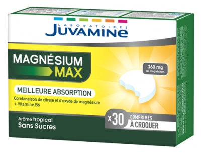 Juvamine Magnesium Max 30 Tablets To Crunch